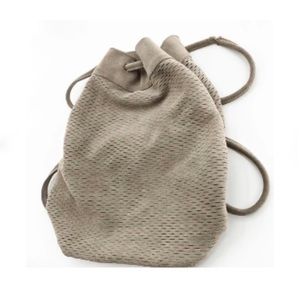 Monserat De Lucca Italian gray suede Backpack